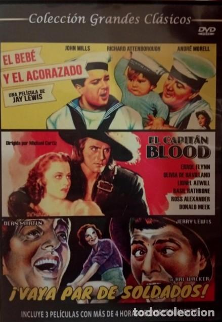 Cine: El Beb&eacute; y El Acorazado-El Capit&aacute;n Blood-!Vaya Par de Soldados! - Slim DVD Como nuevo