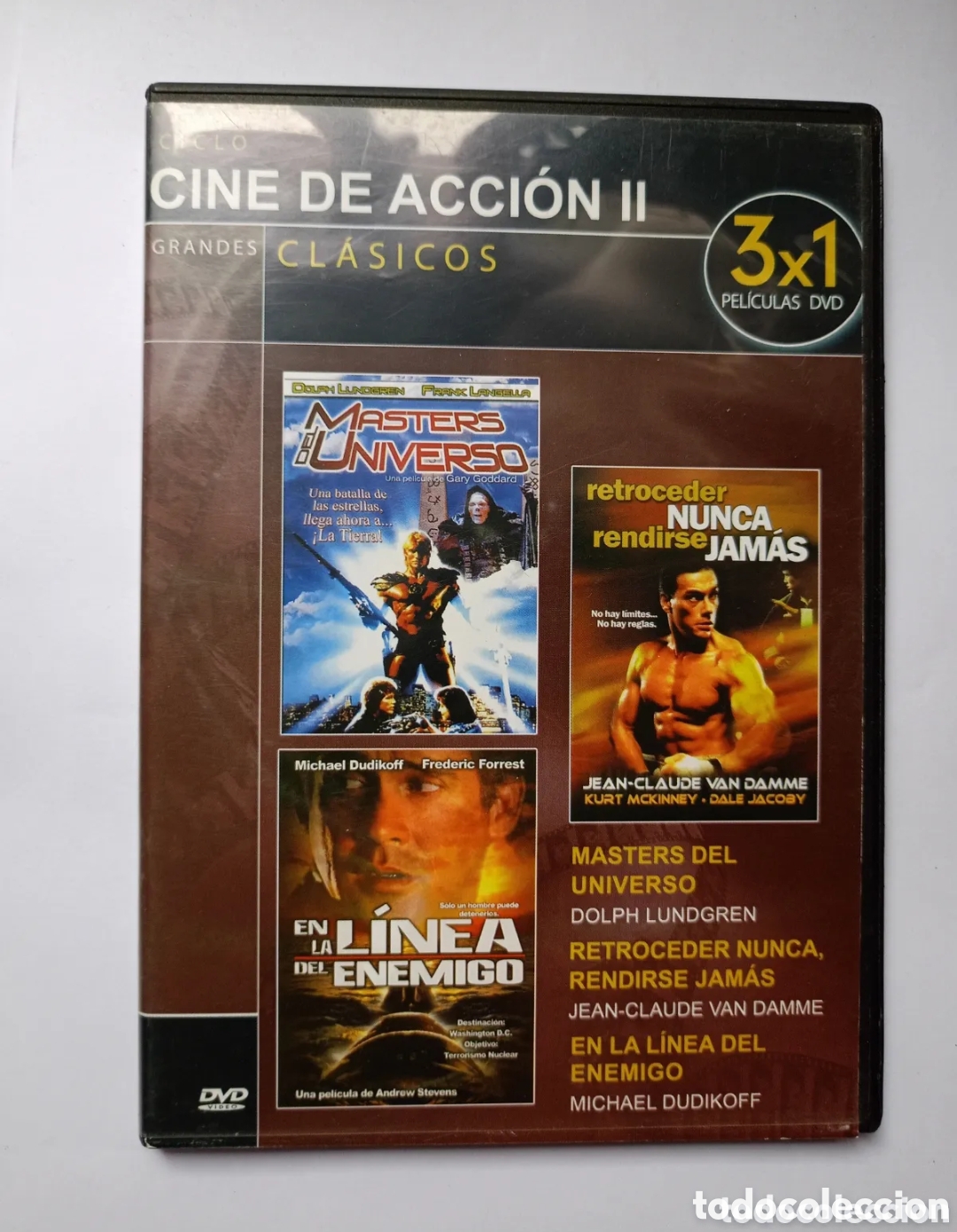 Cine: M&aacute;sters del Universo; Retroceder nunca, Rendirse Jam&aacute;s; En la l&iacute;nea del enemigo dvd