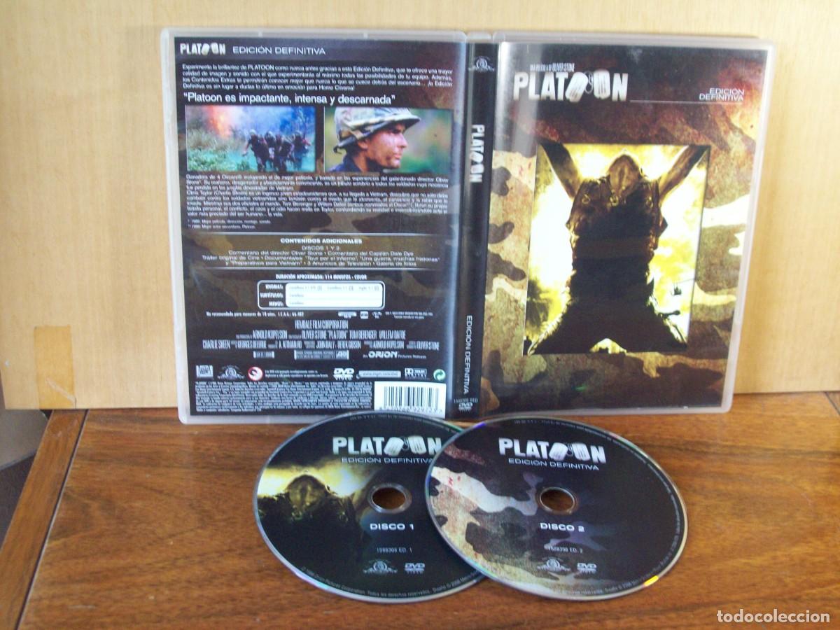 Cine: PLATOON - TOM BERENGER - WILLEN DAFOE - CHARLIE SHEEN - DOBLE DVD EDICION DEFINITIVA