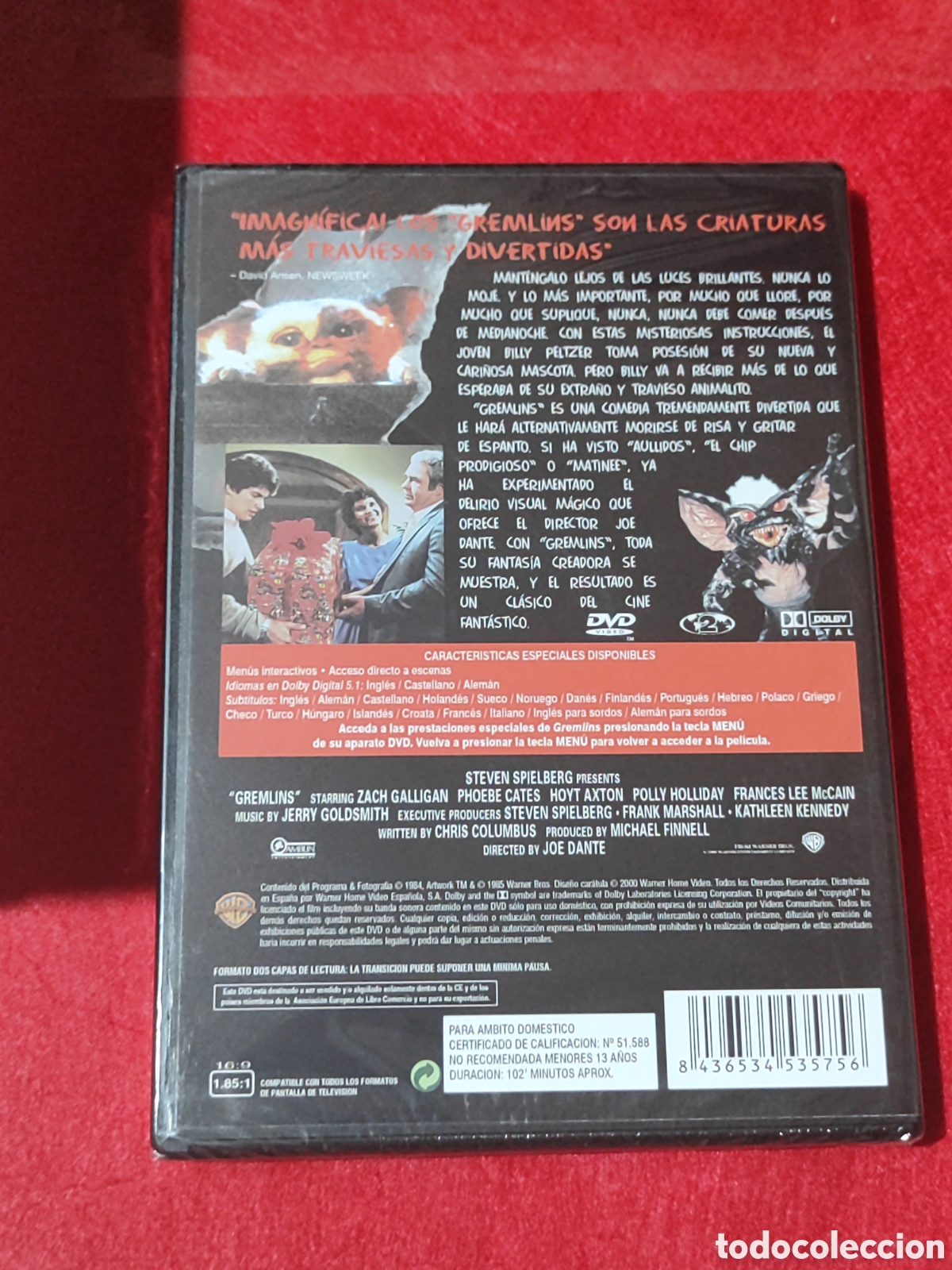 Cine: DVD GREMLINS PRECINTADO - Foto 2