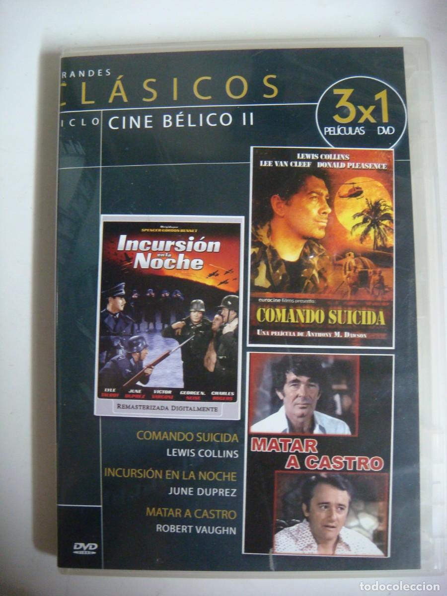 Cine: D.V.D. 3X1 INCURSION EN LA NOCHE-COMANDO SUICIDA Y MATAR A CASTRO-CAJ-N&ordm;-10