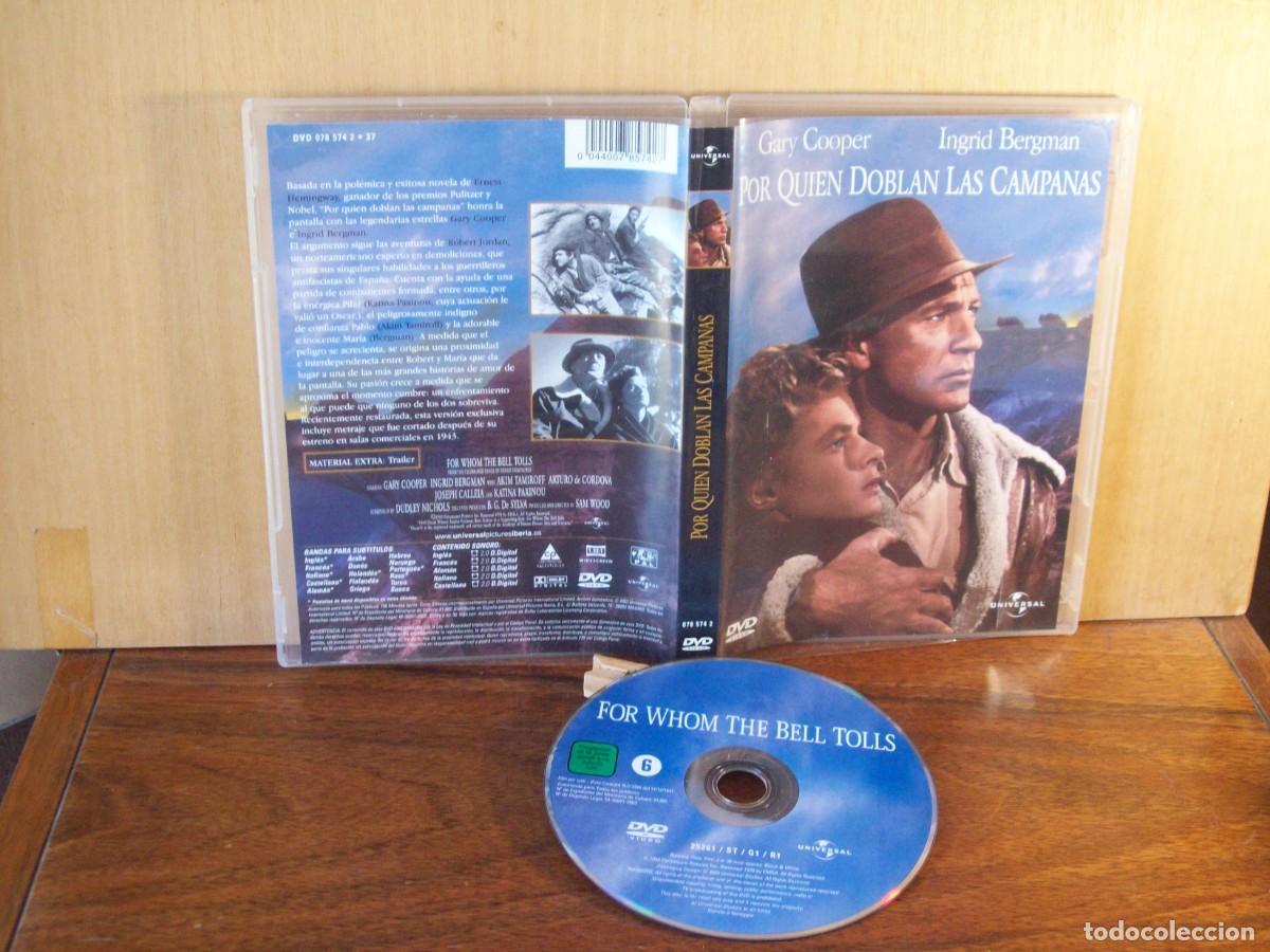 Cine: POR QUIEN DOBLAN LAS CAMPANAS - GARY COOPER - INGRID BERGMAN - DVD