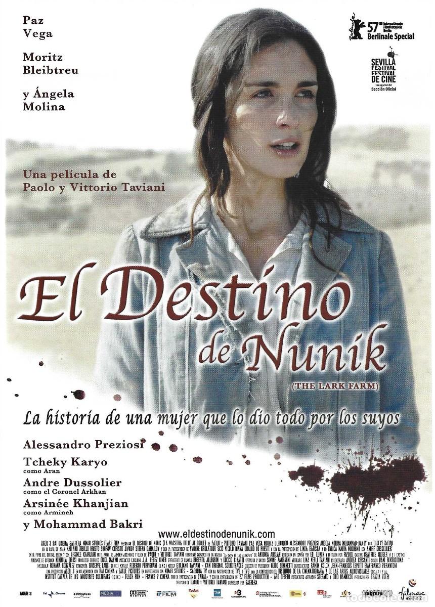Cine: EL DESTINO DE NUNIK PAZ VEGA