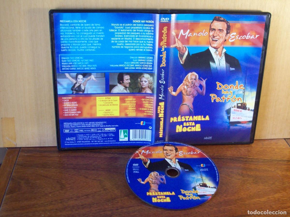 Cinema: PRESTAMELA ESTA NOCHE + DONDE HAY PATRON - MANOLO ESCOBAR - 2 PELICULAS EN 1 SOLO DVD