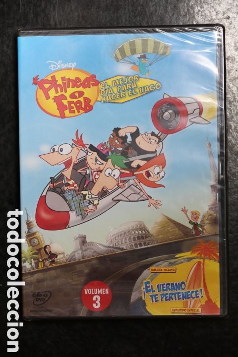 Cine: DVD precintado. PHINEAS Y FERB: El Mejor d&iacute;a Para Hacer Vago. Disney. Nuevo a estrenar.