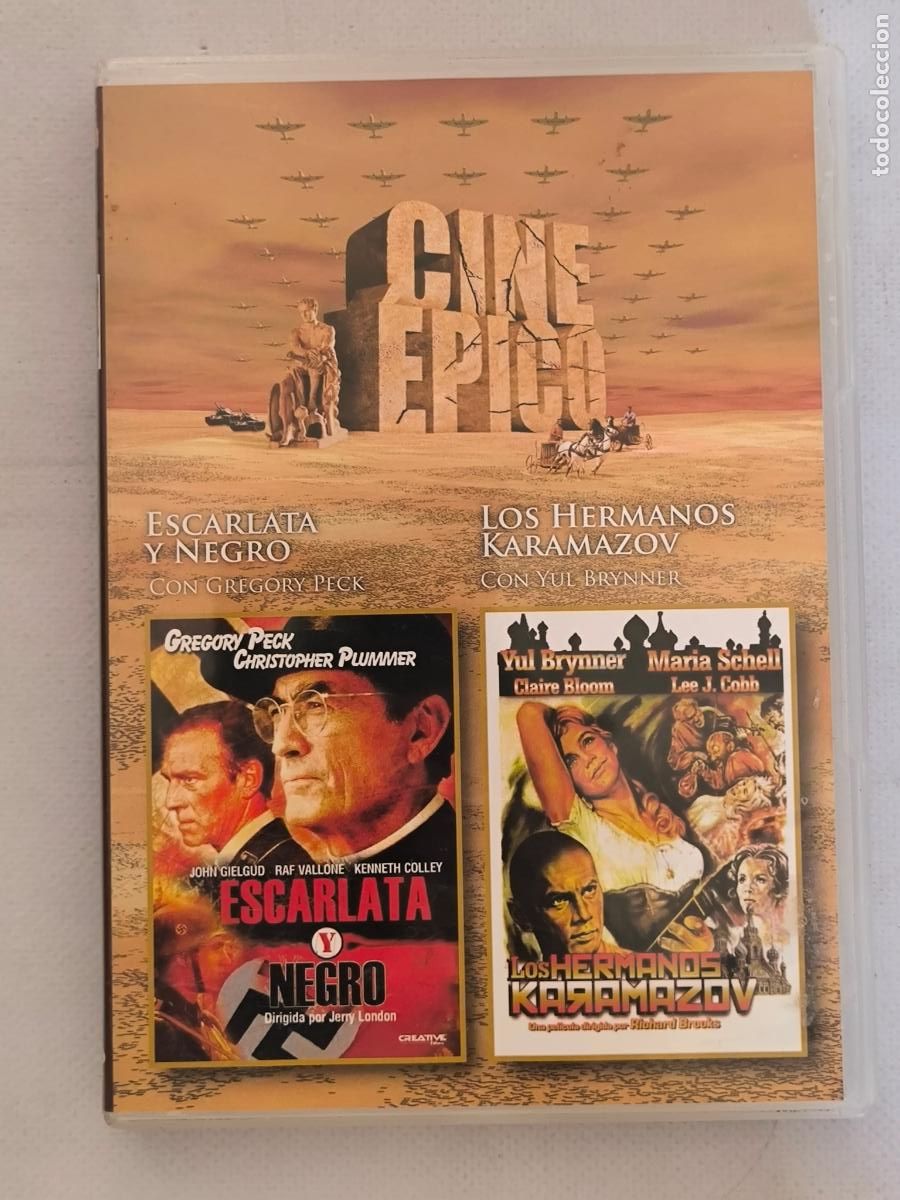 Cine: DVD ESCARLATA Y NEGRO / LOS HERMANOS KARAMAZOV - 2 PELICULAS (C6)