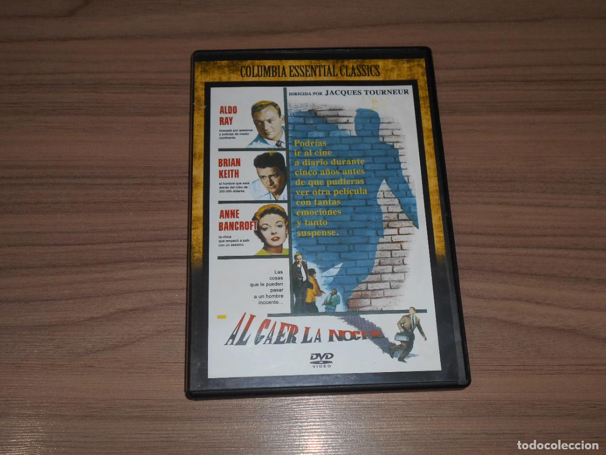 Cine: AL CAER LA NOCHE DVD Aldo Ray BRIAN KEITH Anne Bancroft DISCO Como NUEVO
