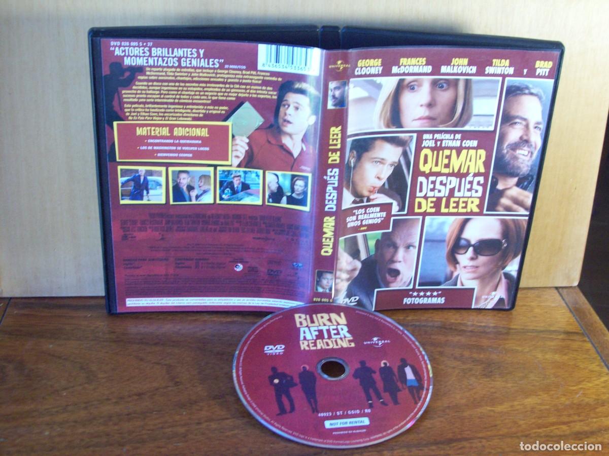 Cine: QUEMAR DESPUES DE LEER - GEORGE CLOONEY - FRANCES McDORMAND - JOHN MALKOVICH - DVD