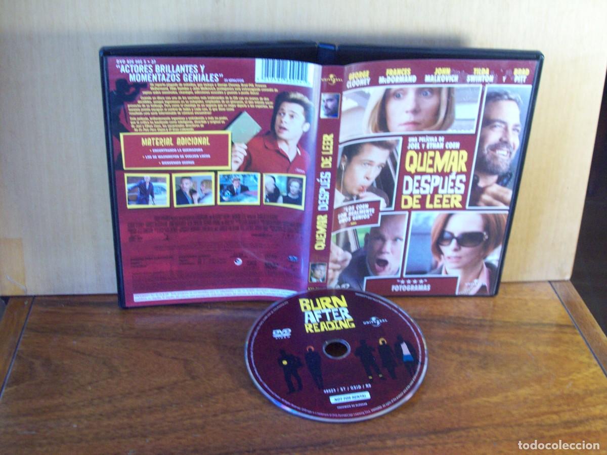 Cine: QUEMAR DESPUES DE LEER - GEORGE CLOONEY - FRANCES McDORMAND - JOHN MALKOVICH - DVD