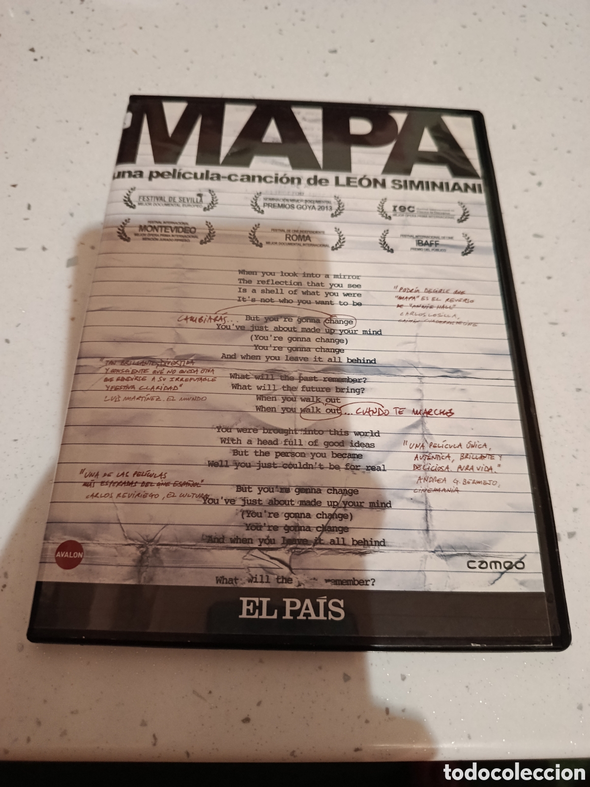 Cin&eacute;ma: Dvd. Mapa. Una pel&iacute;cula-canci&oacute;n de Le&oacute;n Siminiani. 2 dvds. Descatalogado.