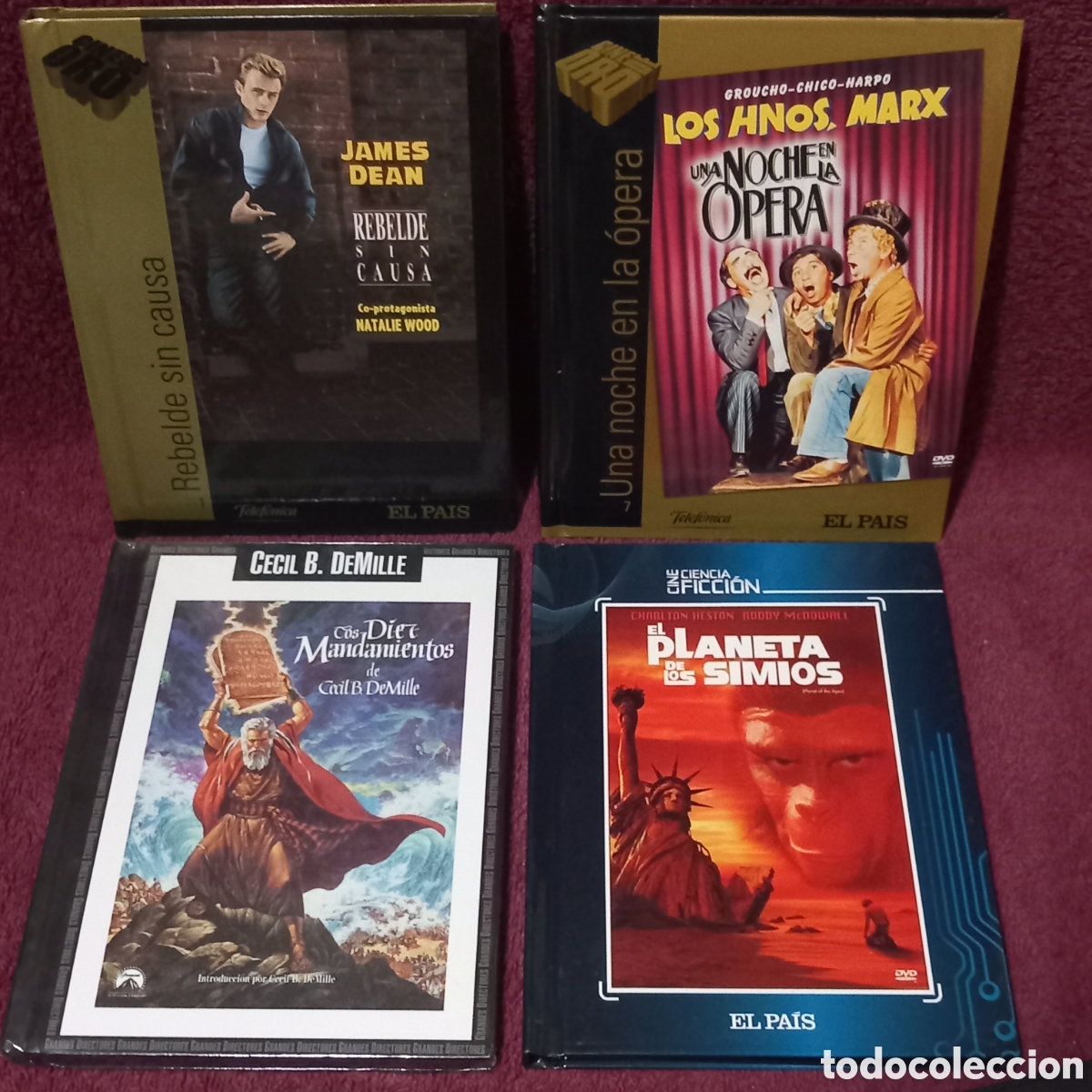 Cin&eacute;ma: 4&times;DVD+LIBRETO:SUPEREXITOS/EL PLANETA DE LOS SIMIOS/LOS 10 MANDAMIENTOS/SOPA de GANSO/REBELDE SIN CAU