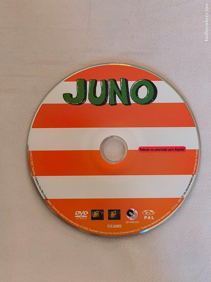 Cine: DVD JUNO - ELLEN PAGE - SOLO DISCO - SIN CAJA NI CARATULA (018B)