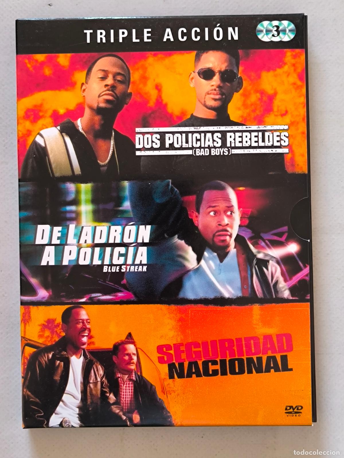 Cine: DVD DOS POLICIAS REBELDES / DE LADRON A POLICIA / SEGURIDAD NACIONAL - 3 PELICULAS (V6)