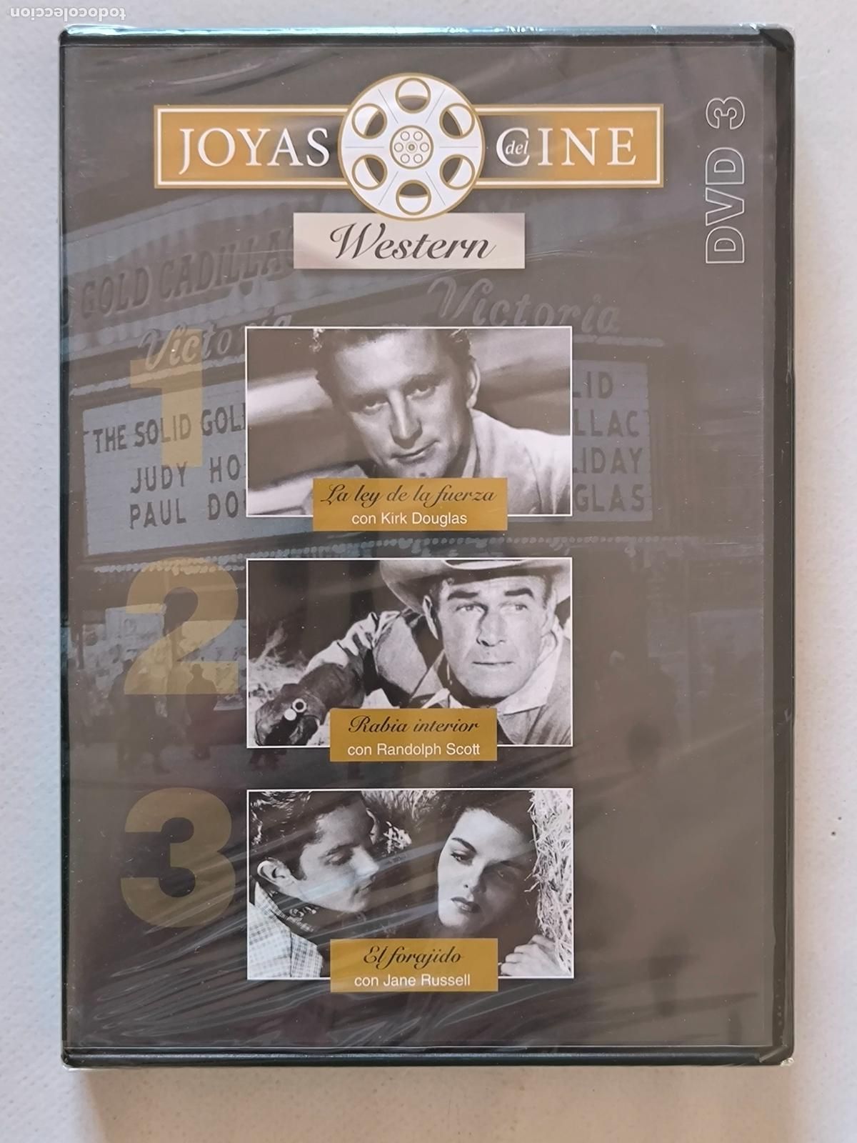 Cine: DVD LA LEY DE LA FUERZA / RABIA INTERIOR / EL FORAJIDO - JOYAS DEL CINE - NUEVO, PRECINTADO (B7)