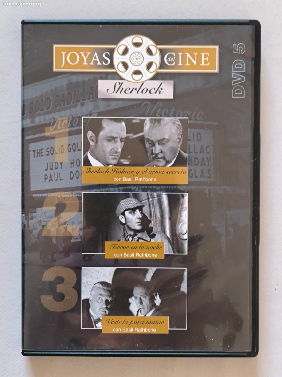 Cine: DVD SHERLOCK HOLMES Y EL ARMA SECRETA / TERROR EN LA NOCHE / VESTIDA PARA MATAR (B7)