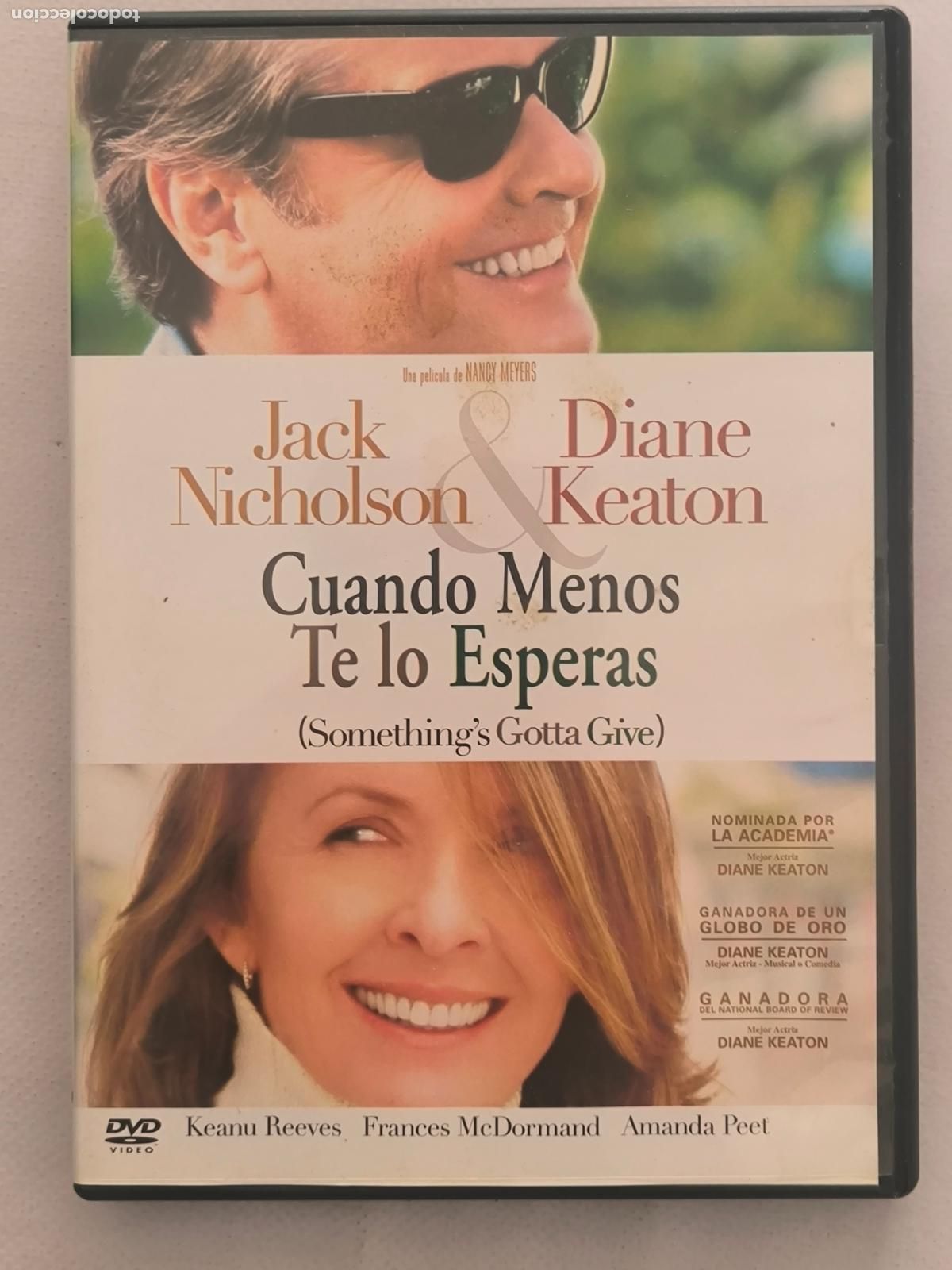 Cine: DVD CUANDO MENOS TE LO ESPERAS - JACK NICHOLSON, DIANE KEATON - LEER DESCRIPCION (158)