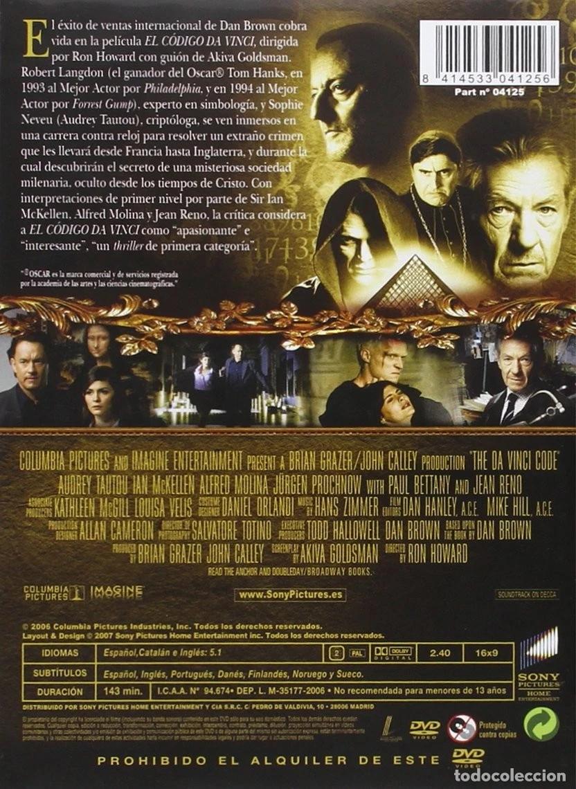 Cine: El C&oacute;digo Da Vinci (1 Disco) [DVD] - Foto 2