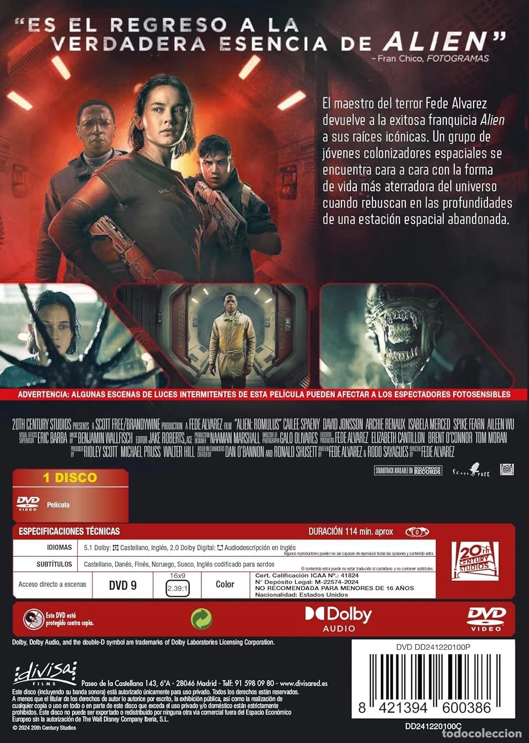 Cine: Alien: Romulus [DVD] (2024) - Foto 2