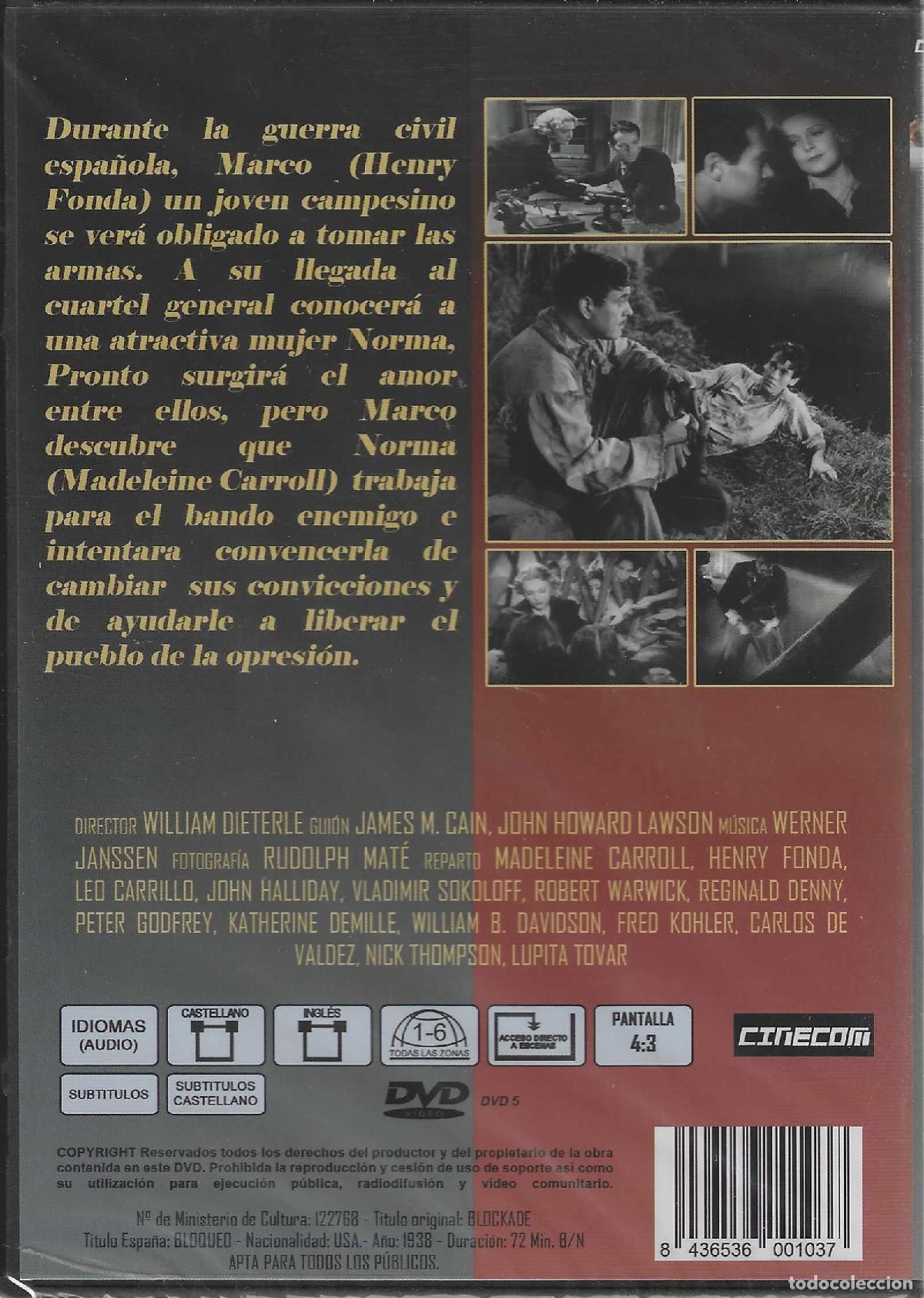 Cinema: Bloqueo [DVD] (1938) Blockade