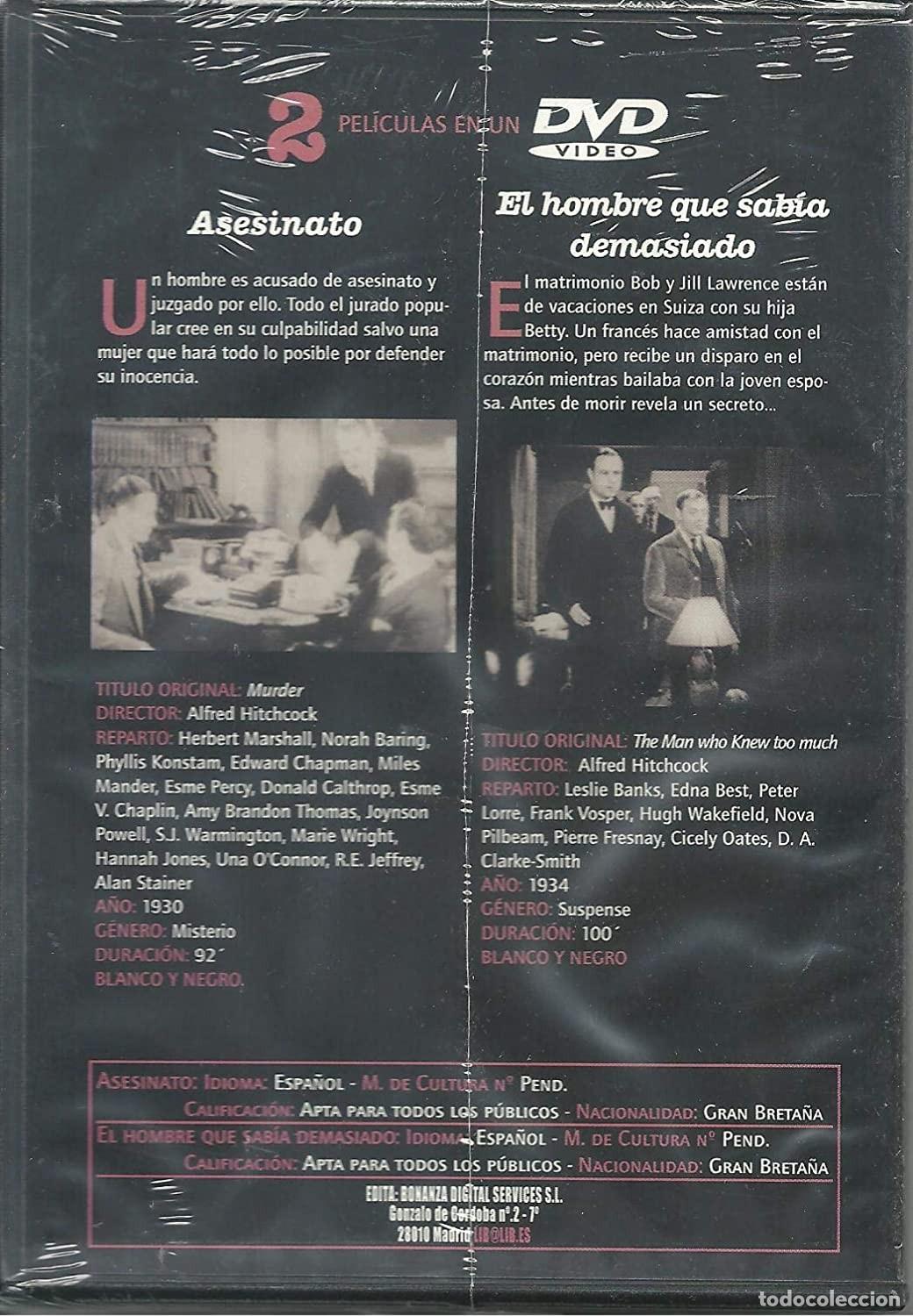 Cin&eacute;ma: Alfred Hitchcock : Asesinato Y El Hombre Que Sabia Demasiado [DVD]