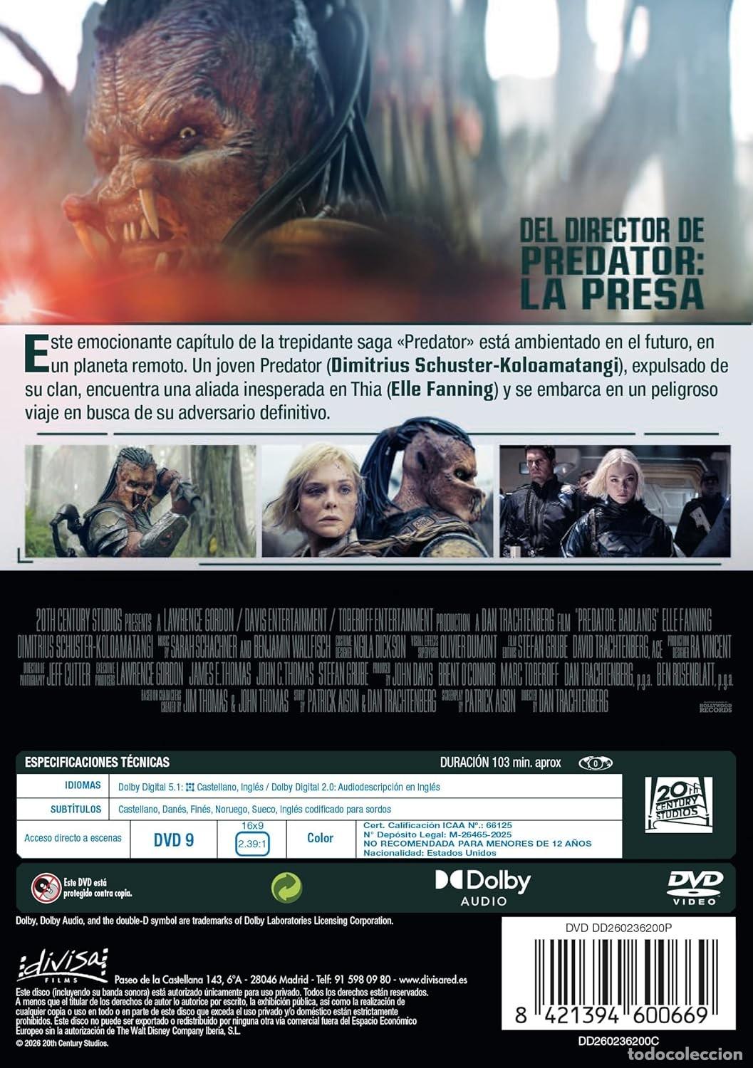 Cine: Predator: Badlands [DVD] (2025) - Foto 2