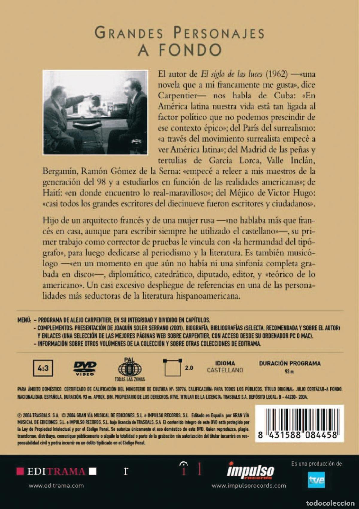 Cine: DVD 8 - MONOGRA?FICO DEDICADO A Alejo Carpentier [DVD]