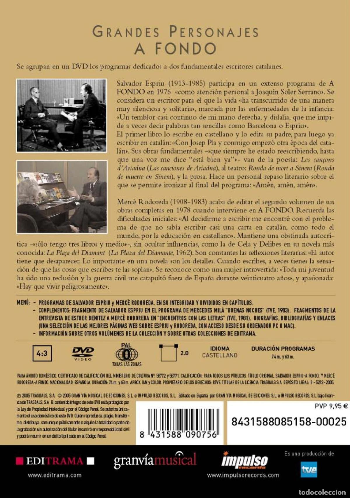 Cinema: DVD 25 - REFERENTES DE LA LITERATURA CATALANA Espriu - Rodoreda [DVD]