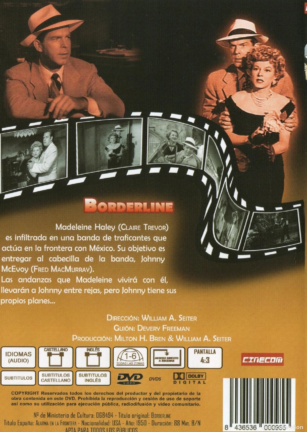 Kino: Alarma en la Frontera 1950 DVD Borderline