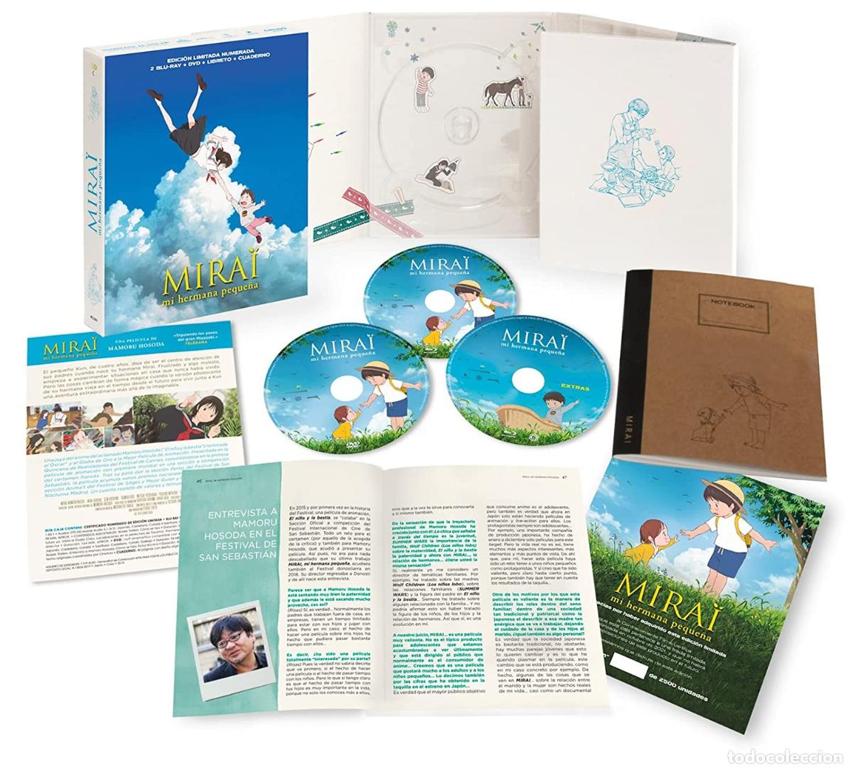 Cinema: Mirai,mi hermana peque&ntilde;a. Ed. Limitada Numerada [Blu-ray,DVD,Blu-ray Extras, Libreto,Cuaderno]