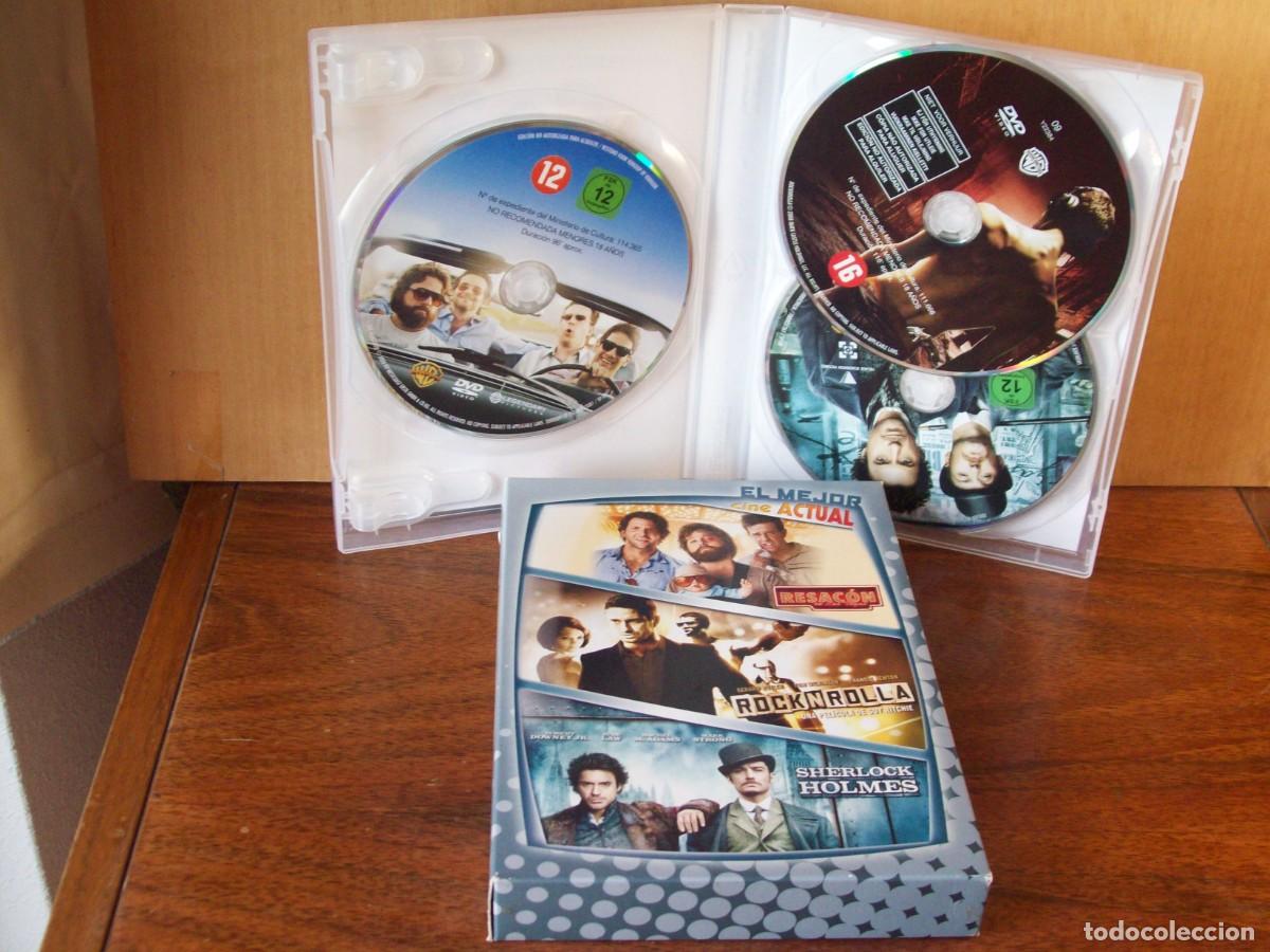 Cine: RESACON EN LAS VEGAS - ROCKNROLLA Y SHERLOCK HOLMES - 3 PELICULAS EN ESTUCHE CARTON