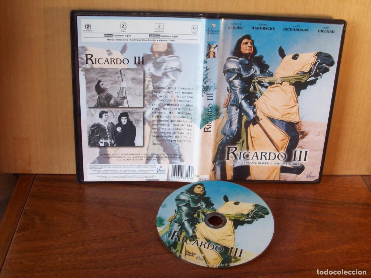 Cine: RICARDO III - LAUIRENCE OLIVER - CEDRIC HARDWICKE - RALPH RICHARDSON - JOHN GIELGUD - DVD