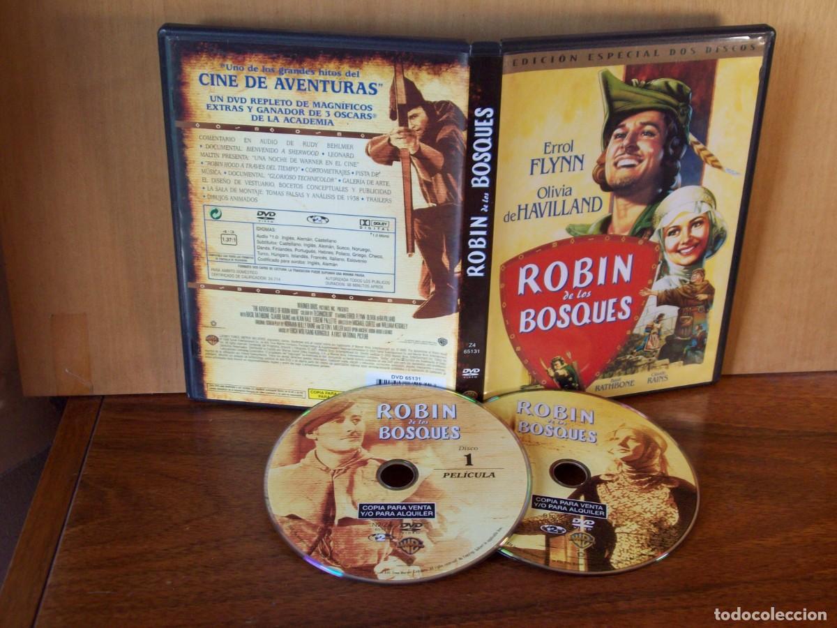 Cine: ROBIN DE LOS BOSQUES - ERROL FLYNN - OLIVIA DE HAVILLAD - DOBLE DVD EDICION ESPECIAL