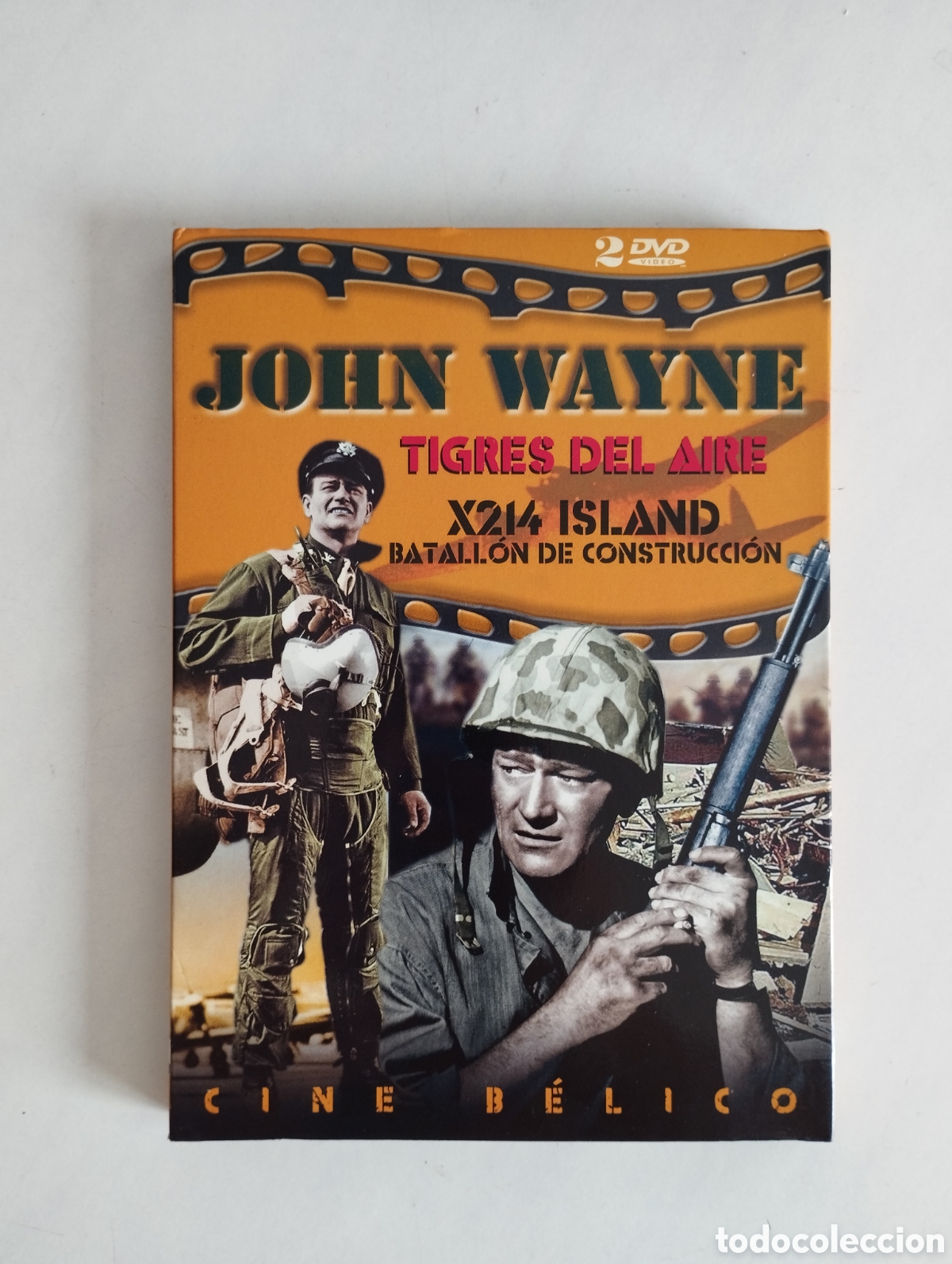 Cine: 2 PELICULA JOHN WAYNE TIGRES DEL AIRE & X214 ISLAND BATALLON DE CONSTRUCCION (PACK 2 DISCOS)