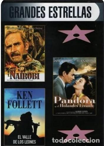 Cine: Nairobi - Pandora - El Valle de Los Leones - Grandes Estrellas Slim DVD Como nuevo