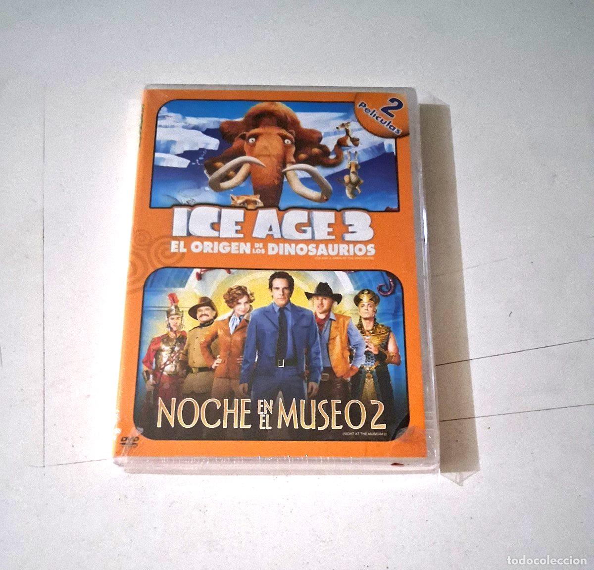 Cine: DVD &rdquo;ICE AGE 3 EL ORIGEN DE LOS DINOSAURIOS / NOCHE EN EL MUSEO 2&rdquo; 2DVD PRECINTA