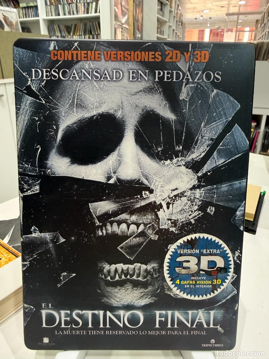 Cine: El Destino Final (DVD) Edici&oacute;n Met&aacute;lica 2D + 3D Con 4 Gafas Steelbook