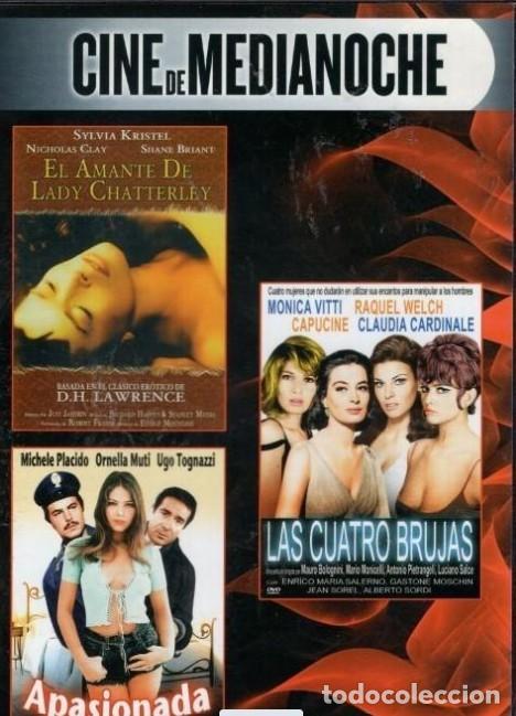 Cine: El Amante de Lady Chatterley - Apasionada - Las Cuatro Brujas - Cine de Medianoche Slim DVD Nuevo