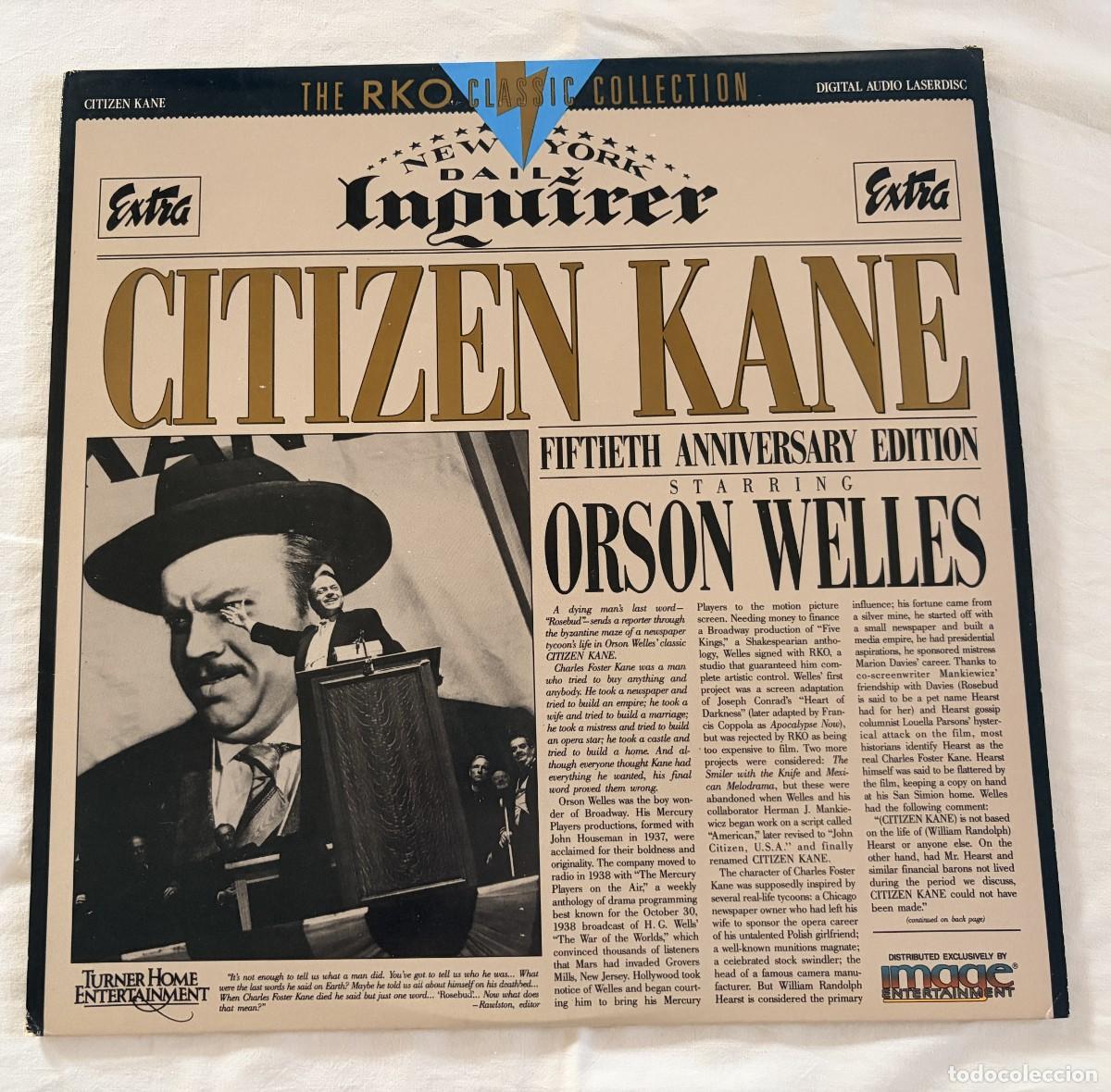 Kino: LASERDISC - LASER DISC ORIGINAL CITIZEN KANE / VERSION ORIGINAL - NO EDIC ESPA&Ntilde;OLA