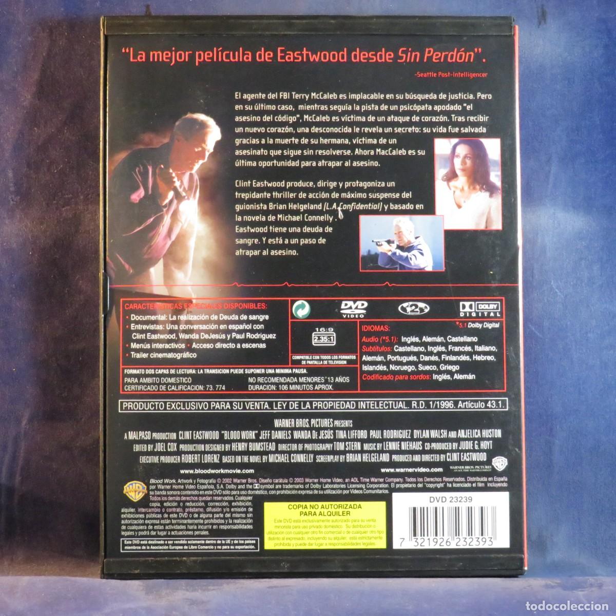 Cine: DEUDA DE SANGRE - DVD - Foto 2