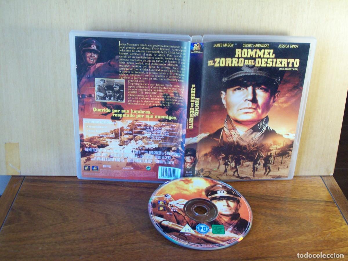 Cine: ROMMEL EL ZORRO DEL DESIERTO - JAMES MASON - JESSICA TANDY - DVD EN BLANCO Y NEGRO