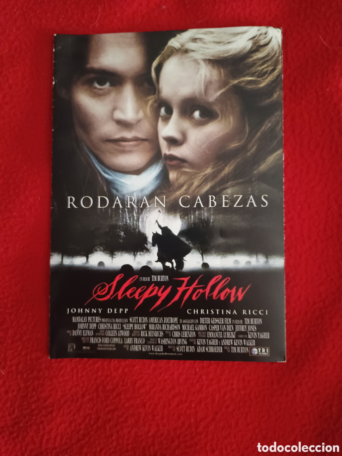 Cine: Folleto desplegable - sleepy hollow Tim burton Johnny Deep
