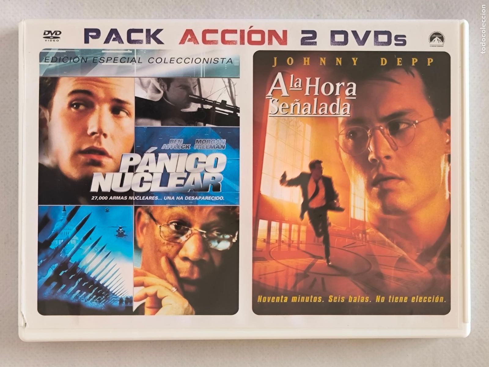 Cine: DVD PANICO NUCLEAR / A LA HORA SE&Ntilde;ALADA - PACK ACCION - 2 DISCOS (104)
