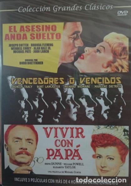 Cine: El Asesino Anda Suelto - Vencedores o Vencidos - Vivir Con Pap&aacute; - Grandes Cl&aacute;sicos DVD Nuevo Precint