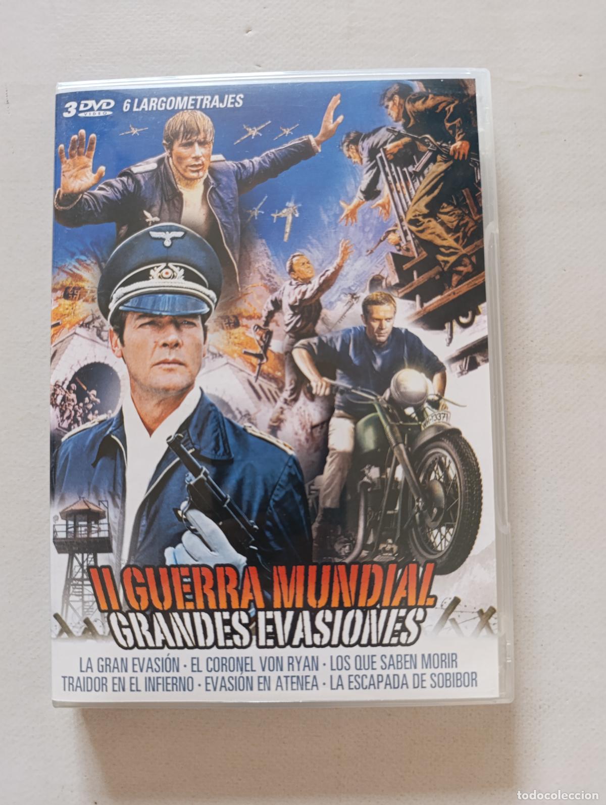 Cinema: DVD II GUERRA MUNDIAL - GRANDES EVASIONES - 3 DISCOS, 6 PELICULAS (234w)