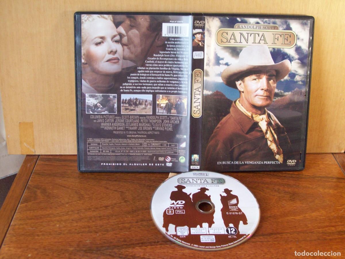 Cine: SANTA FE - RANDOLPH SCOTT - JANIS CARTER - JEROME COURTLAND - JOHN ARCHER - DVD