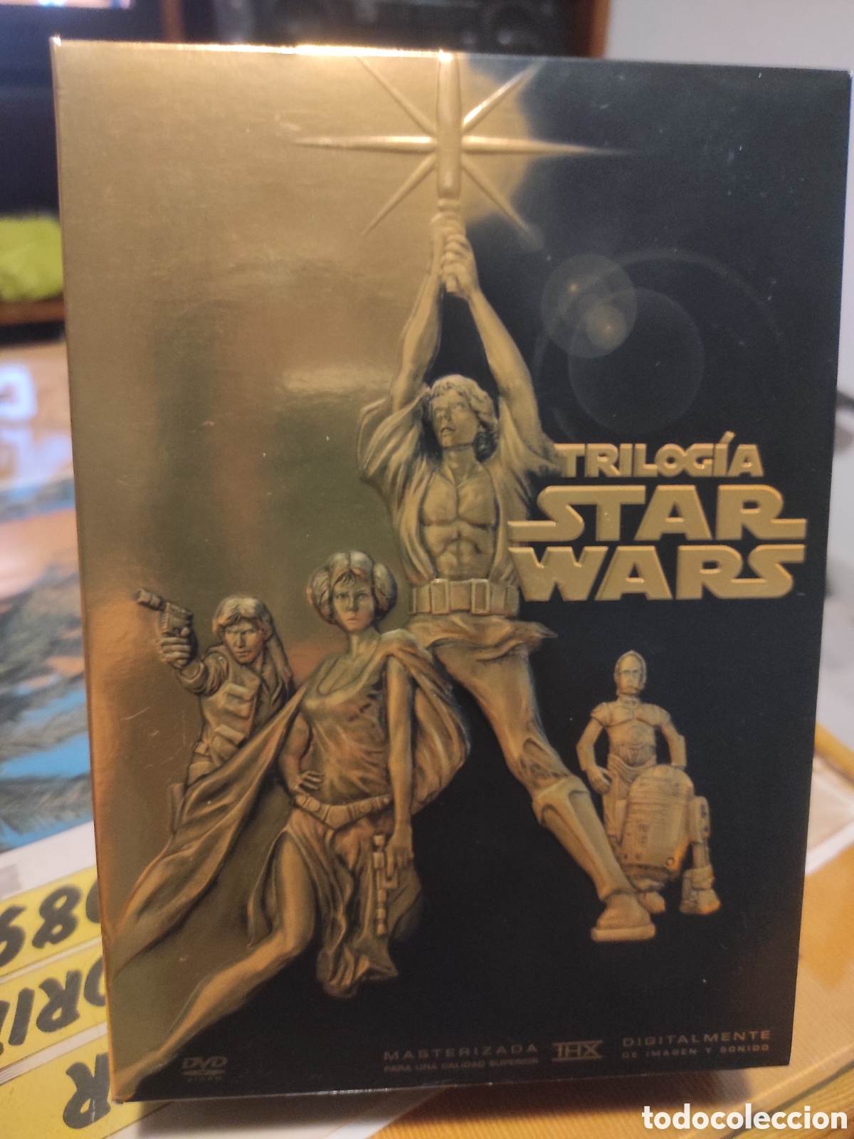 Cine: STAR WARS LA GUERRA DE LAS GALAXIAS TRILOG&Iacute;A DVD CON EXTRAS. EDICI&Oacute;N DORADA. 4 DISCOS