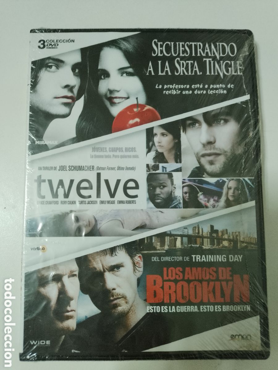 Cine: SECUESTRANDO A LA SRTA. TINGLE - TWELVE - LOS AMOS DE BROOKLYN - 3 DVD NUEVO PRECINTADO