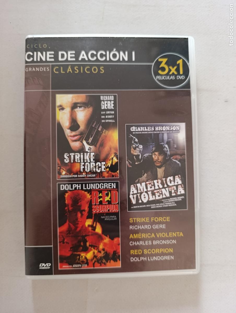 Cine: DVD CICLO CINE DE ACCION I: STRIKE FORCE / AMERICA VIOLENTA / RED SCORPION (Z4)