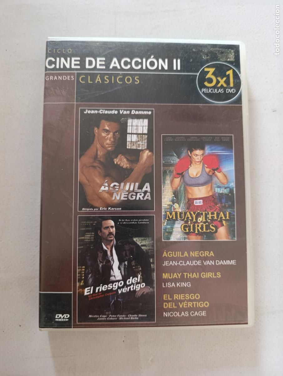 Cin&eacute;ma: DVD CICLO CINE DE ACCION II: AGUILA NEGRA / MUAY THAI GIRLS / EL RIESGO DEL VERTIGO (A5)