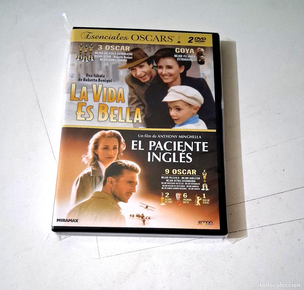 Cine: DVD &rdquo;LA VIDA ES BELLA / EL PACIENTE INGLES&rdquo; 2DVD ROBERTO BENIGNI ANTHONY MINGHEL